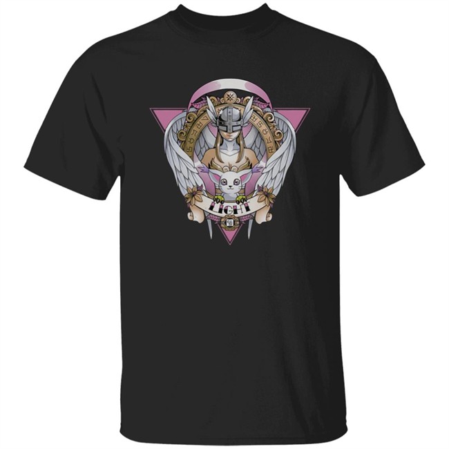 Angewomon Digimon Of Light Angel Wings Cat Gatomon T Shirt Shermie_Cos