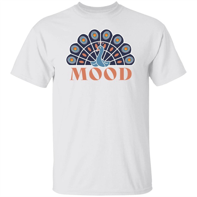 Hope Nichols The Peacock Mood Tee Shirt Scarlet And Gold Shop