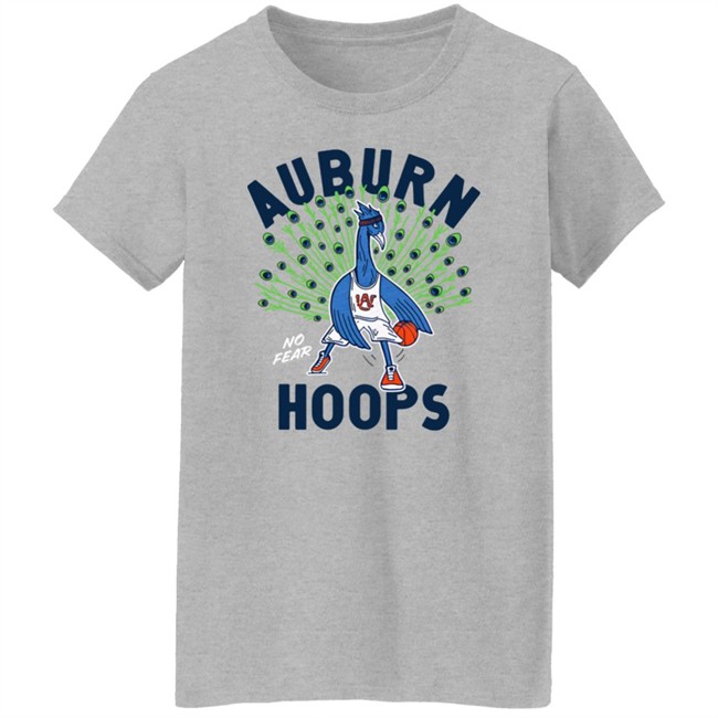 Homefield Apparel Merch Auburn Basketball Peacock Auburn Hoops No Fear Tee Shirt Homefield Apparel Merch Auburn Basketball Peacock Auburn Hoops No Fear Tee Shirt