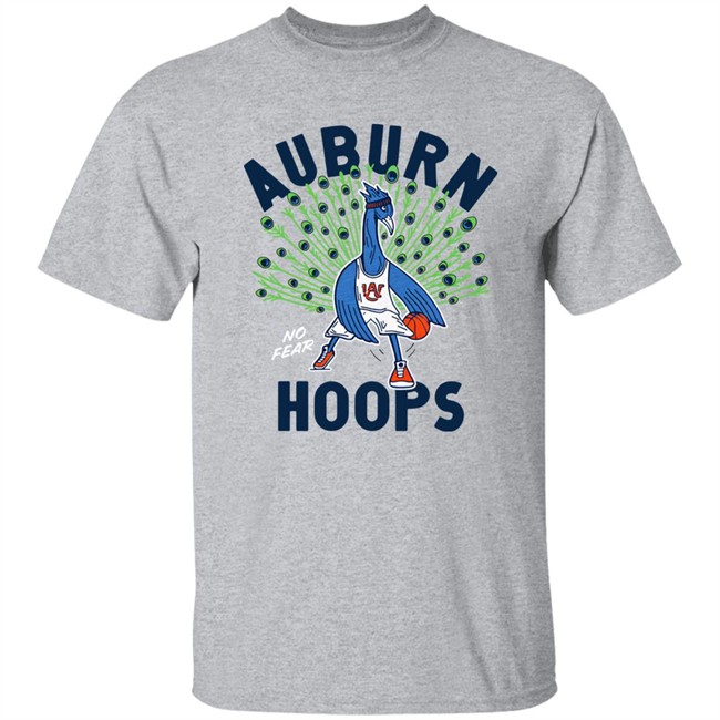 Homefield Apparel Merch Auburn Basketball Peacock Auburn Hoops No Fear Tee Shirt Homefield Apparel Merch Auburn Basketball Peacock Auburn Hoops No Fear Tee Shirt