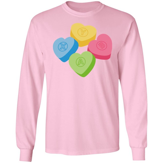 Valentine's Candy Hearts Crew Neck Sweatshirt Valentine's Candy Hearts Crew Neck Sweatshirt
