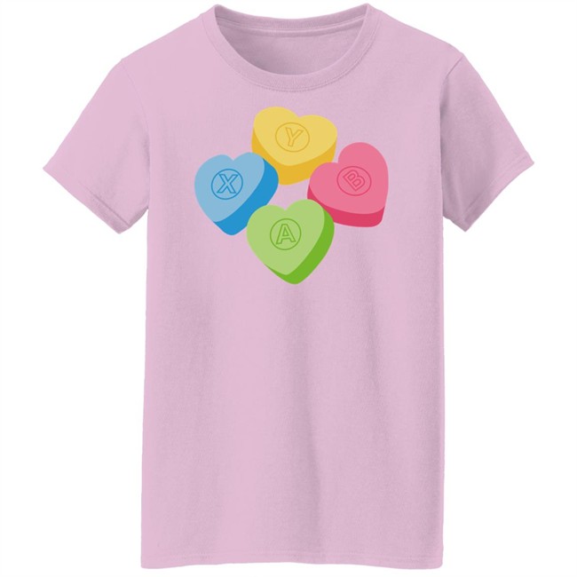 Valentine's Candy Hearts Crew Neck Sweatshirt Valentine's Candy Hearts Crew Neck Sweatshirt