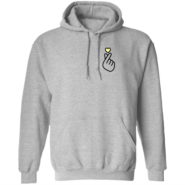 Second City Prints Finger Heart Hoodie White Second City Prints Finger Heart Hoodie White