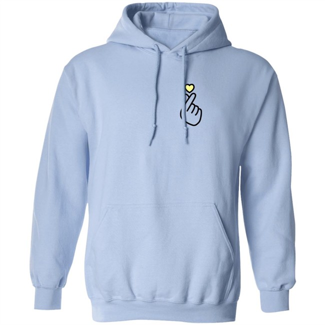 Second City Prints Finger Heart Hoodie White Second City Prints Finger Heart Hoodie White