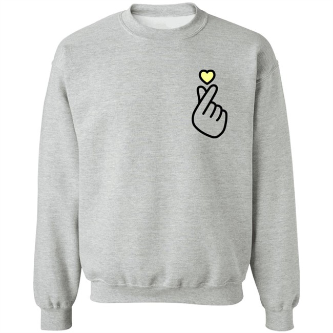 Second City Prints Finger Heart Hoodie White Second City Prints Finger Heart Hoodie White