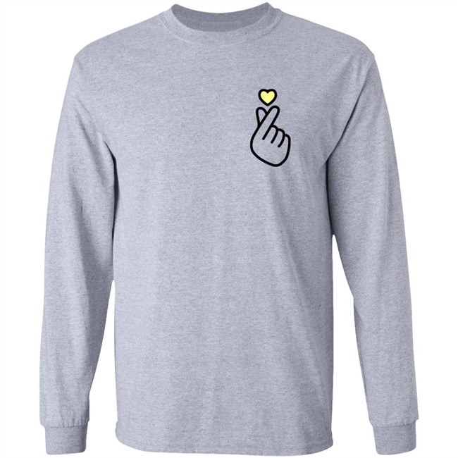 Second City Prints Finger Heart Hoodie White Second City Prints Finger Heart Hoodie White