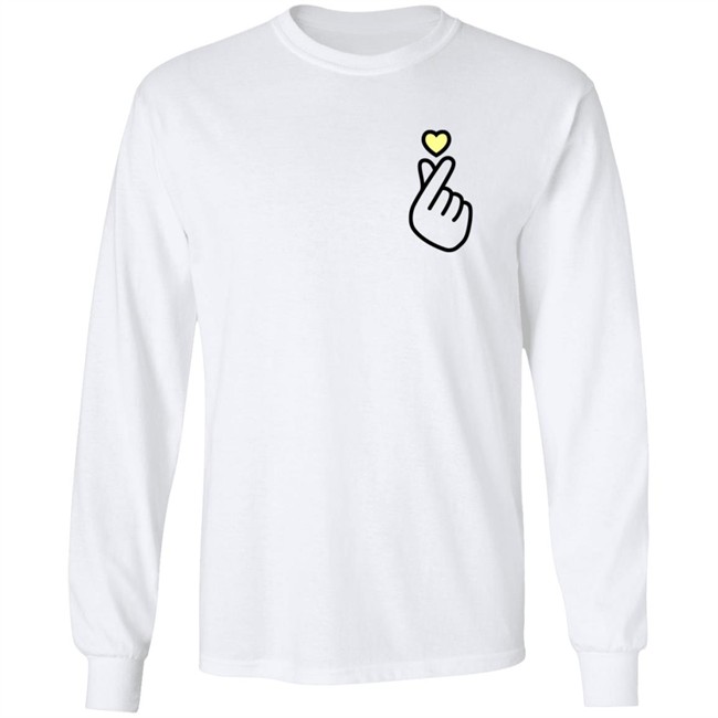 Second City Prints Finger Heart Hoodie White Second City Prints Finger Heart Hoodie White