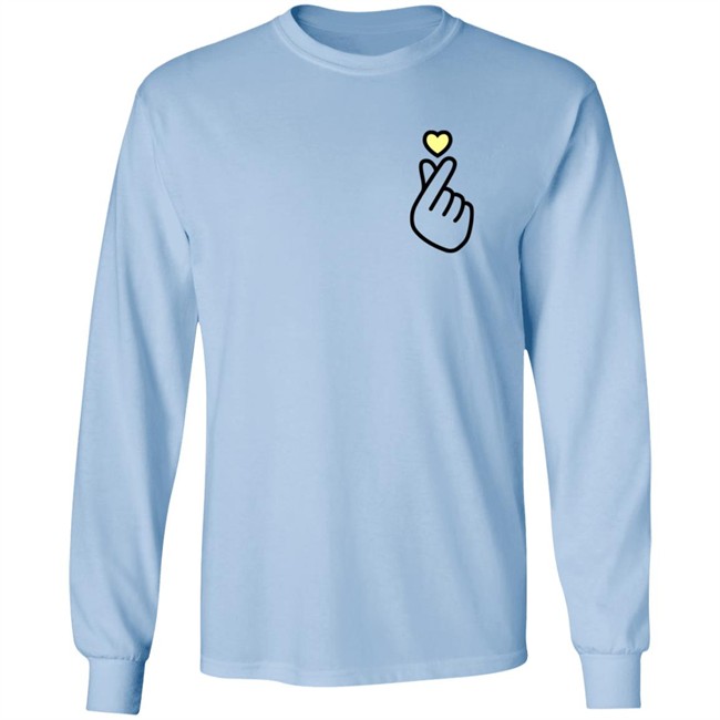 Second City Prints Finger Heart Hoodie White Second City Prints Finger Heart Hoodie White
