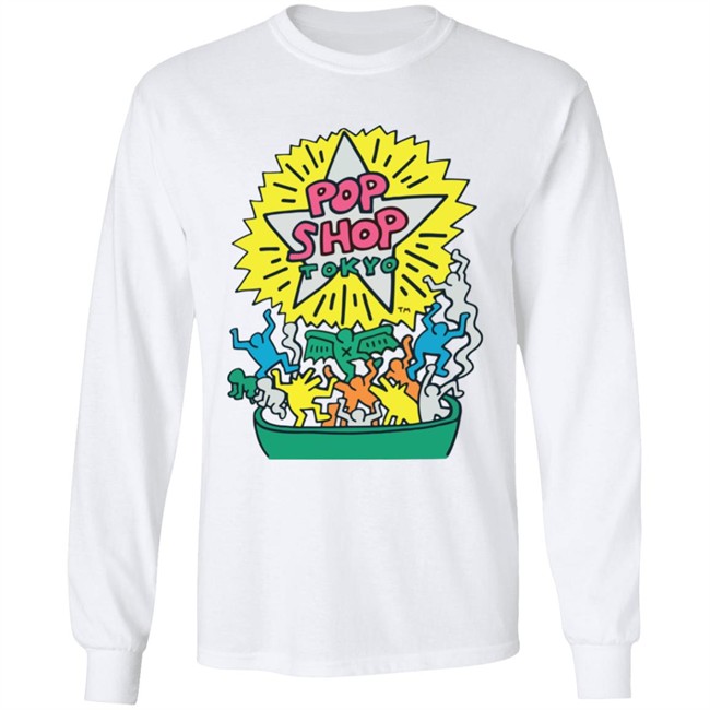 Orange Keith Haring Pop Shop Tokyo Shirt Orange Keith Haring Pop Shop Tokyo Shirt