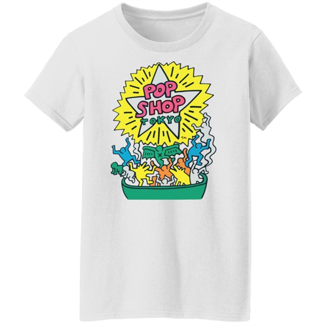Orange Keith Haring Pop Shop Tokyo Shirt Orange Keith Haring Pop Shop Tokyo Shirt