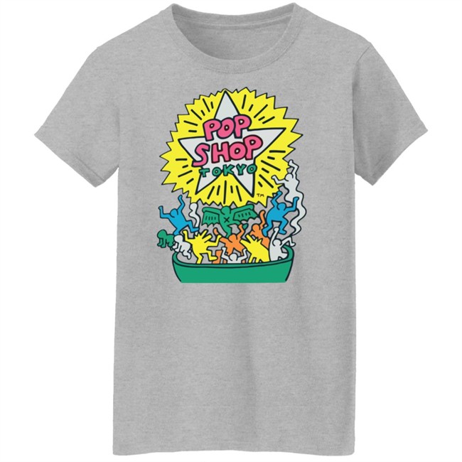 Orange Keith Haring Pop Shop Tokyo Shirt Orange Keith Haring Pop Shop Tokyo Shirt