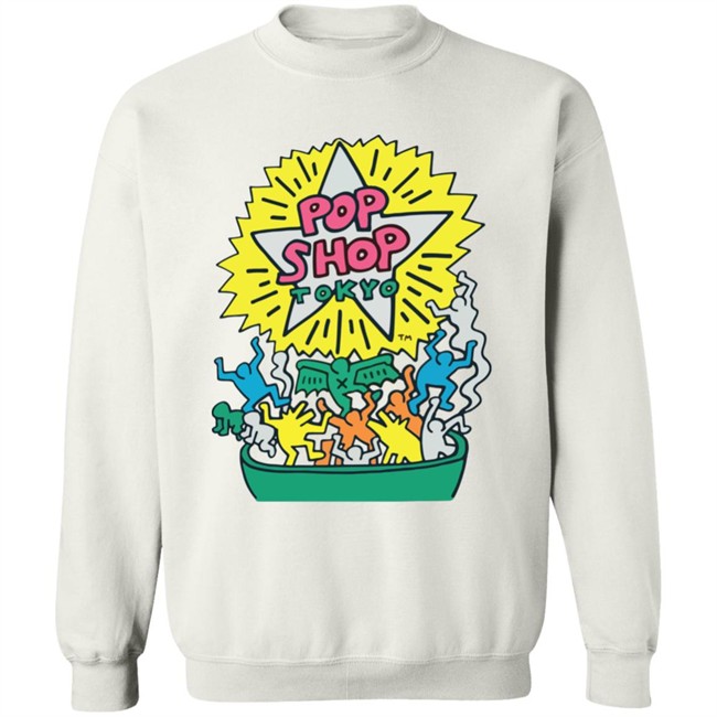 Orange Keith Haring Pop Shop Tokyo Shirt Orange Keith Haring Pop Shop Tokyo Shirt