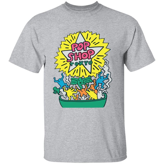 Orange Keith Haring Pop Shop Tokyo Shirt Orange Keith Haring Pop Shop Tokyo Shirt