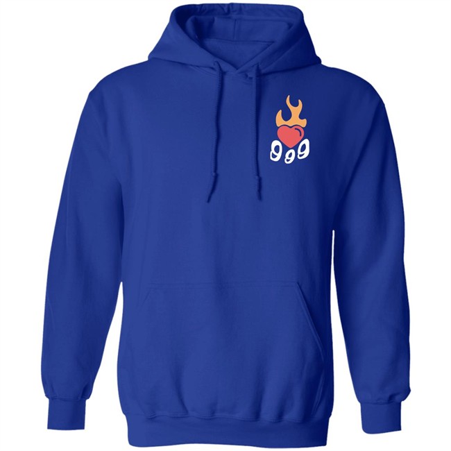 999 Club Merch Juice Wrld 999 Burning Hearts Hoodie Sweatshirt 999 Club Merch Juice Wrld 999 Burning Hearts Hoodie Sweatshirt