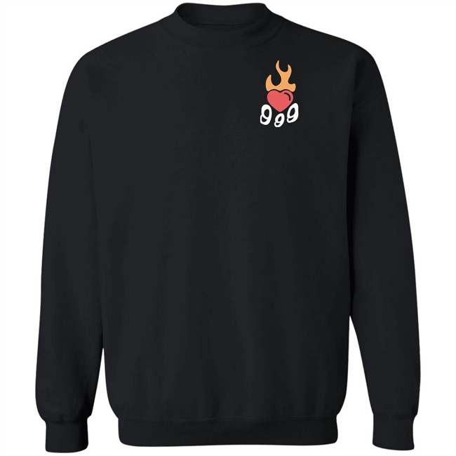 999 Club Merch Juice Wrld 999 Burning Hearts Hoodie Sweatshirt 999 Club Merch Juice Wrld 999 Burning Hearts Hoodie Sweatshirt
