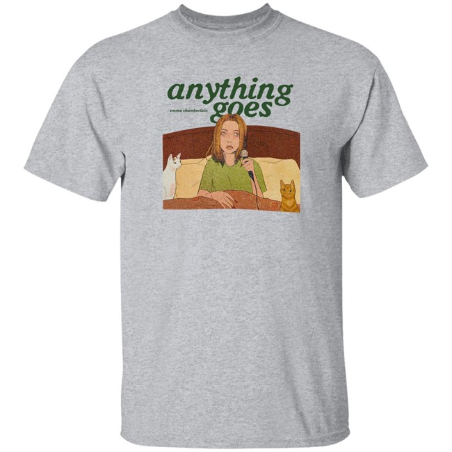 Emma Chamberlain Merch Anything Goes Tee Shirt Emma Chamberlain Merch Anything Goes Tee Shirt