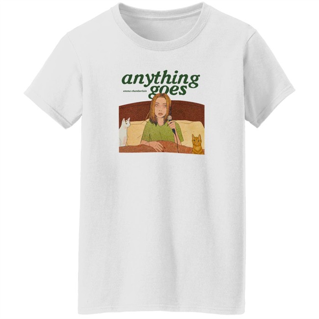 Emma Chamberlain Merch Anything Goes Tee Shirt Emma Chamberlain Merch Anything Goes Tee Shirt