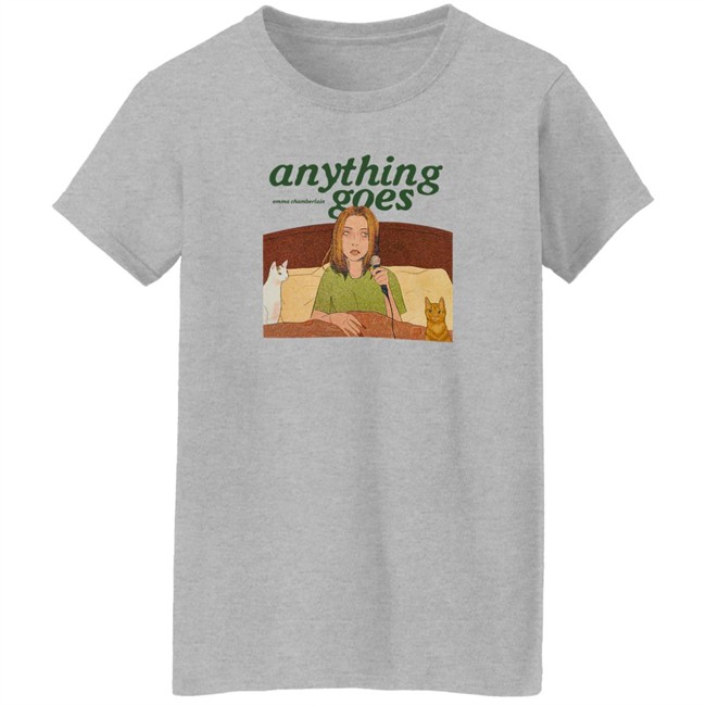 Emma Chamberlain Merch Anything Goes Tee Shirt Emma Chamberlain Merch Anything Goes Tee Shirt