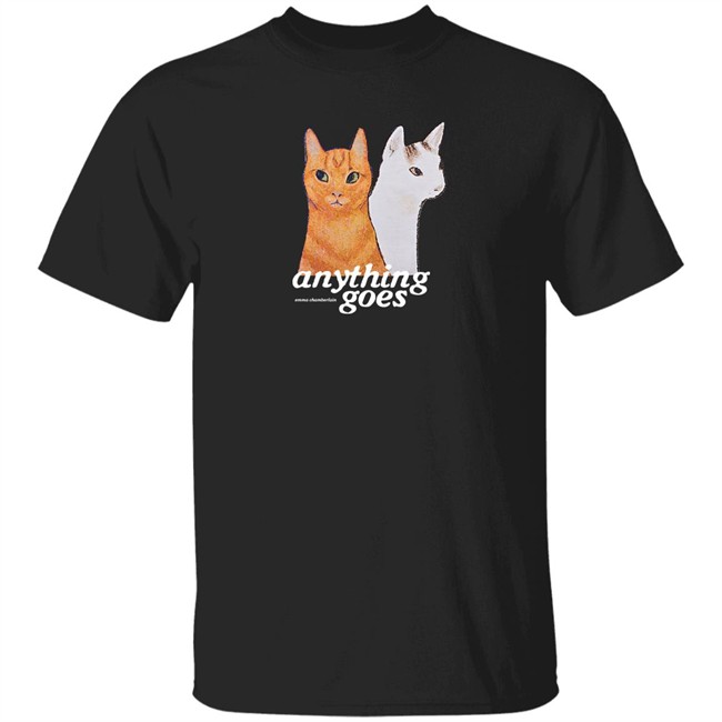 Anything Goes Emma Chamberlain Merch Anything Goes Cats Crewneck Sweatshirt Anything Goes Emma Chamberlain Merch Anything Goes Cats Crewneck Sweatshirt