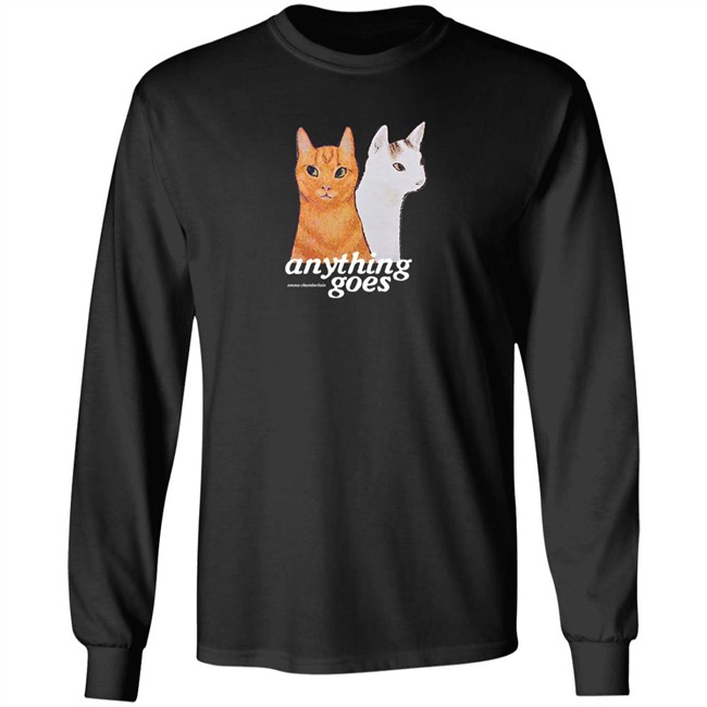 Anything Goes Emma Chamberlain Merch Anything Goes Cats Crewneck Sweatshirt Anything Goes Emma Chamberlain Merch Anything Goes Cats Crewneck Sweatshirt