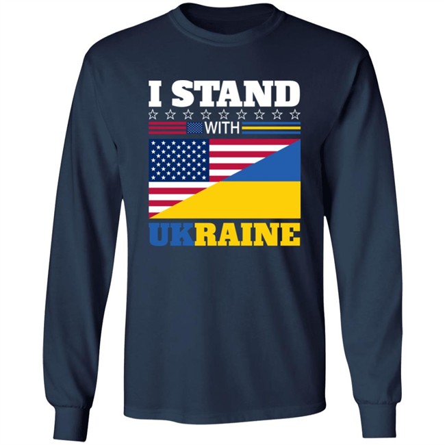I Stand With Ukraine Usa Flag T Shirt I Stand With Ukraine Usa Flag T Shirt
