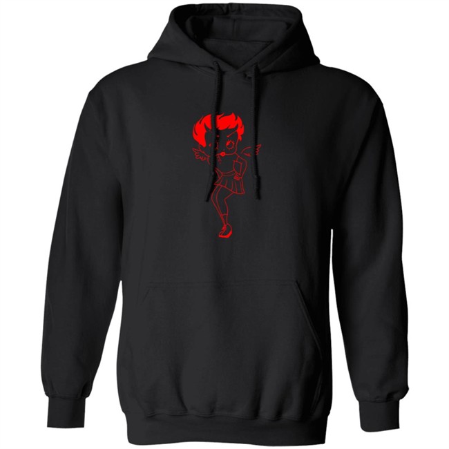 Yung Blud Store Stay Weird Sweatshirt Stay Weird Horn Hoodie Black