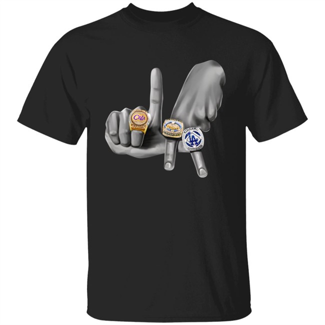 Can't Beat LA Store LA Rings Hands Shirt