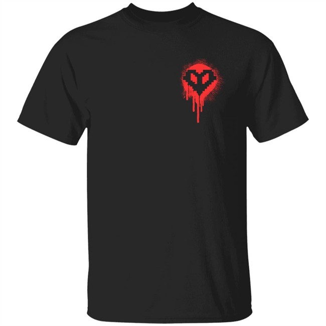 Red Bleeding Hardcore Heart Shirt