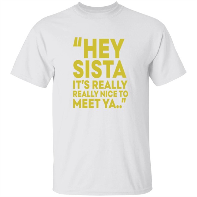 Hey Sista Its Really Really Nice To Meet Ya T Shirt Hey Sista Its Really Really Nice To Meet Ya T Shirt