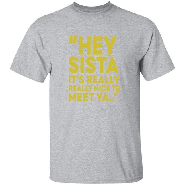 Hey Sista Its Really Really Nice To Meet Ya T Shirt Hey Sista Its Really Really Nice To Meet Ya T Shirt