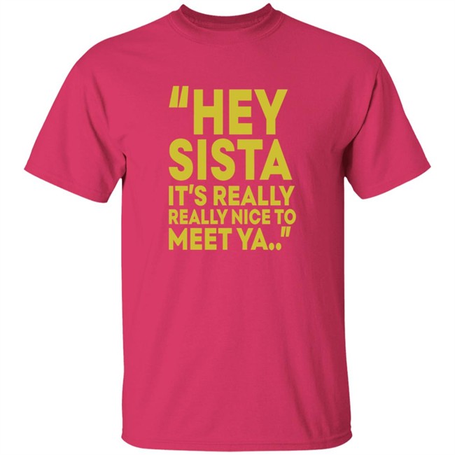 Hey Sista Its Really Really Nice To Meet Ya T Shirt Hey Sista Its Really Really Nice To Meet Ya T Shirt