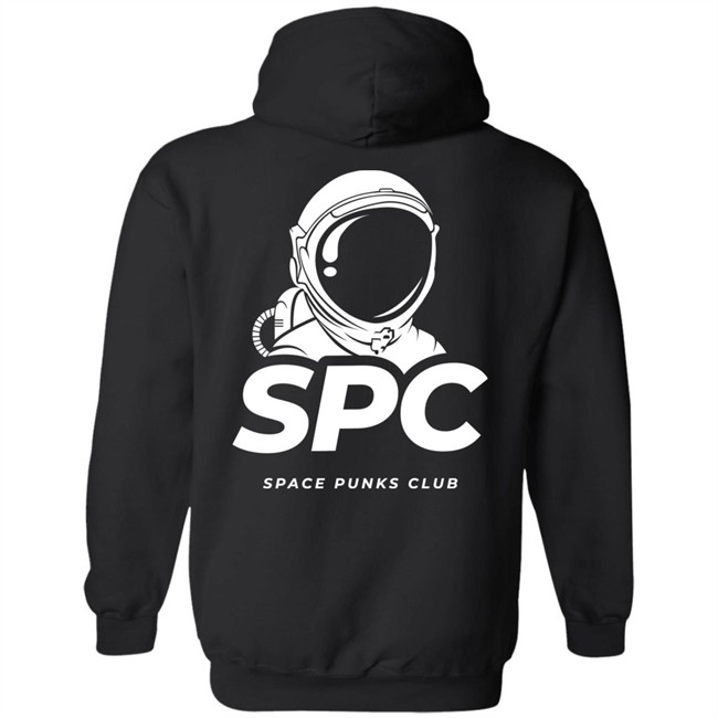 Space Punks Club Merch Space Punks Club Black & White Series Hoodie Space Punks Club Merch Space Punks Club Black & White Series Hoodie