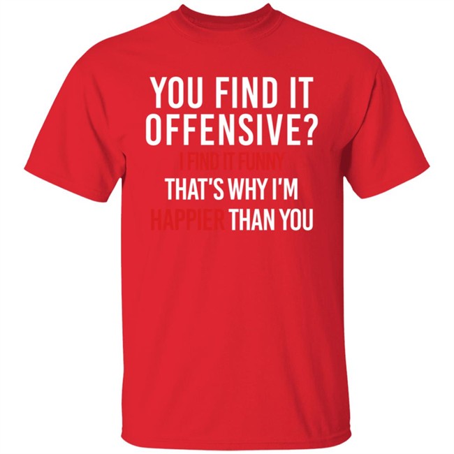 You Find It Offensive I Find It Funny Shirt You Find It Offensive I Find It Funny Shirt