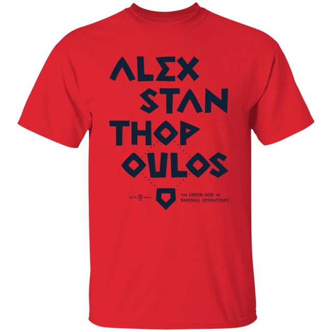 Rotowear Merch Alex Stanthopoulos The Greek God Of Baseball Operations T Shirt