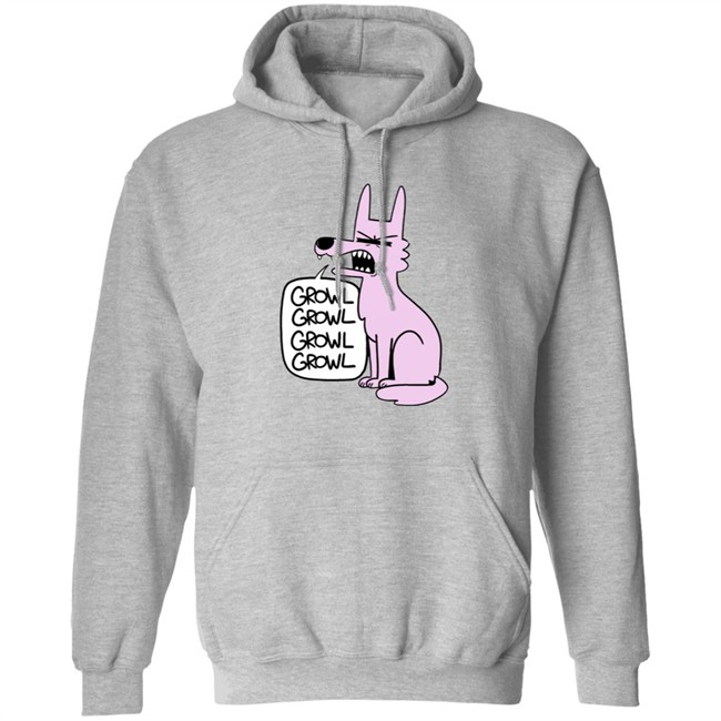Ac Stuart Pink Wolf Growl Growl Hoodie Ac Stuart Pink Wolf Growl Growl Hoodie