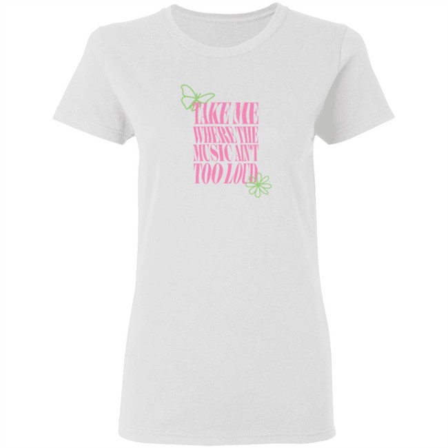 Conan Gray Official Store Conan Gray Merch Take Me Where The Music Aint Too Loud White Tee Conan Gray Official Store Conan Gray Merch Take Me Where The Music Aint Too Loud White Tee