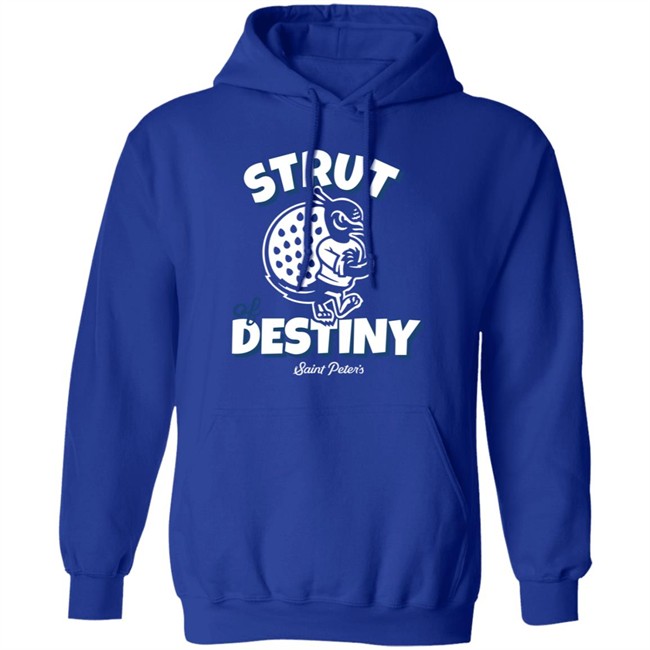 Homefield Apparel Merch Strut of Destiny Saint Peter's Basketball Tee Shirt Homefield Apparel Merch Strut of Destiny Saint Peter's Basketball Tee Shirt