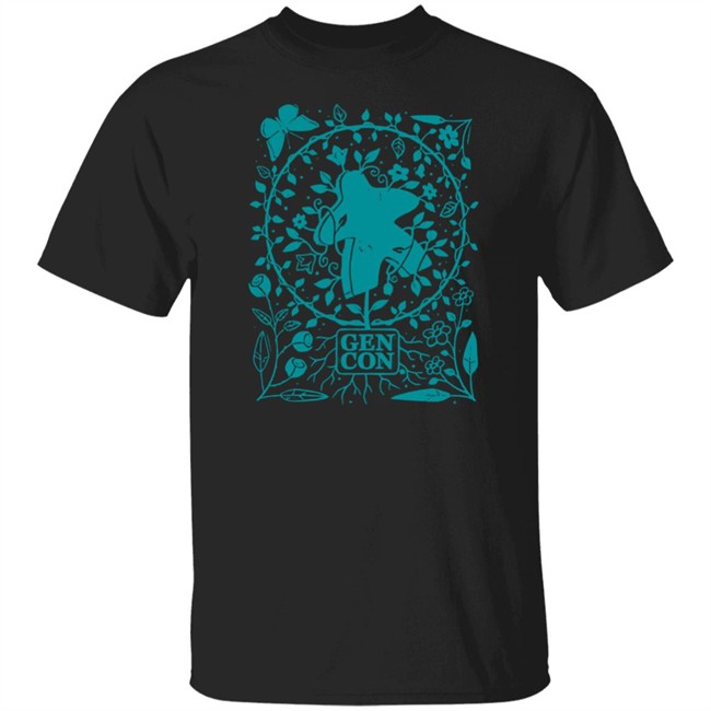 Rollacrit Merch Gen Con Botanical Meeple Shirt