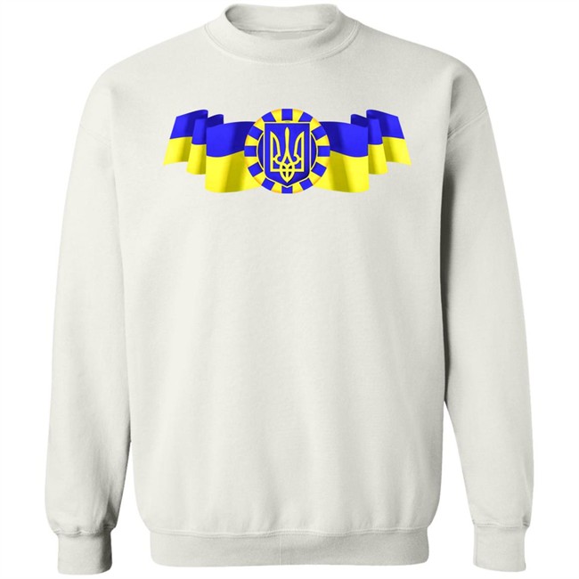 Ukrainian Coat Of Arms And National Flag Shirt Colin Abbott Zelensky Ukrainian Coat Of Arms And National Flag Shirt Colin Abbott Zelensky