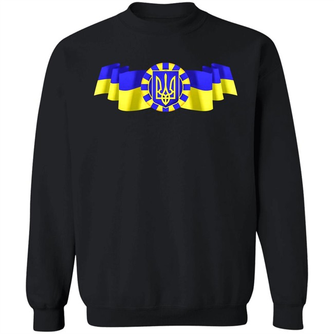 Ukrainian Coat Of Arms And National Flag Shirt Colin Abbott Zelensky Ukrainian Coat Of Arms And National Flag Shirt Colin Abbott Zelensky
