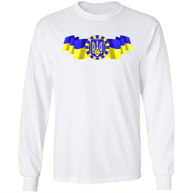 Ukrainian Coat Of Arms And National Flag Shirt Colin Abbott Zelensky Ukrainian Coat Of Arms And National Flag Shirt Colin Abbott Zelensky