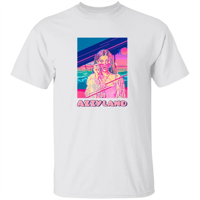 Azzyland Merch Azzywave Unisex Beach T Shirt White