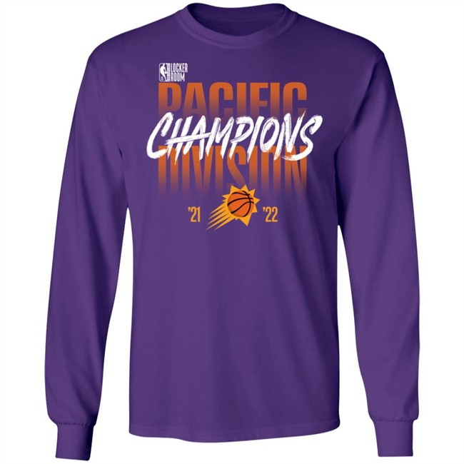 Phoenix Suns 2022 Pacific Division Champions 75 Anniversary Locker T Shirt Phoenix Suns 2022 Pacific Division Champions 75 Anniversary Locker T Shirt