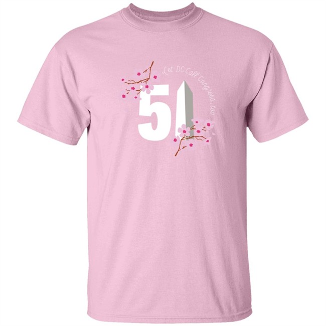 Crooked Media Merch Store Dc Statehood Cherry Blossom T Shirt