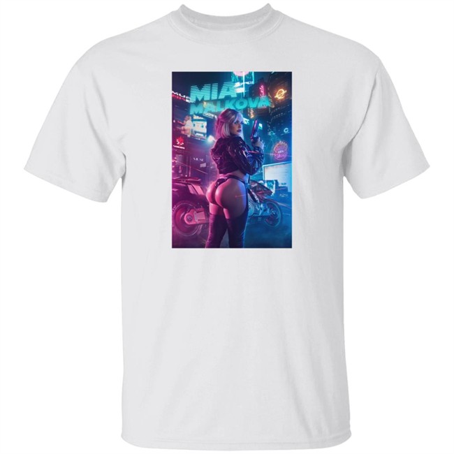 Fluxtv Merch White Cyber 2077 Tee