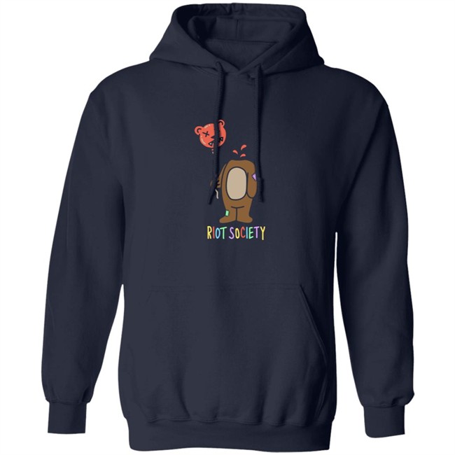 Riot Bear Balloon Head Mens Society Hoodie Riot Bear Balloon Head Mens Society Hoodie