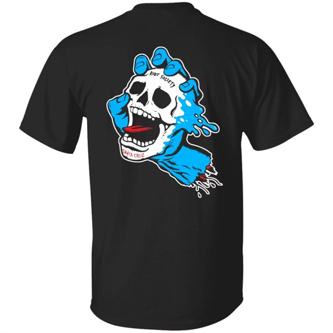 Riot Society X Santa Cruz Screaming Skull Hand Long Sleeve Tee Riot Society X Santa Cruz Screaming Skull Hand Long Sleeve Tee