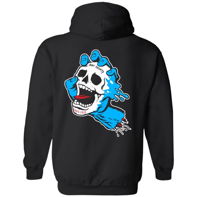 Riot Society X Santa Cruz Screaming Skull Hand Long Sleeve Tee Riot Society X Santa Cruz Screaming Skull Hand Long Sleeve Tee