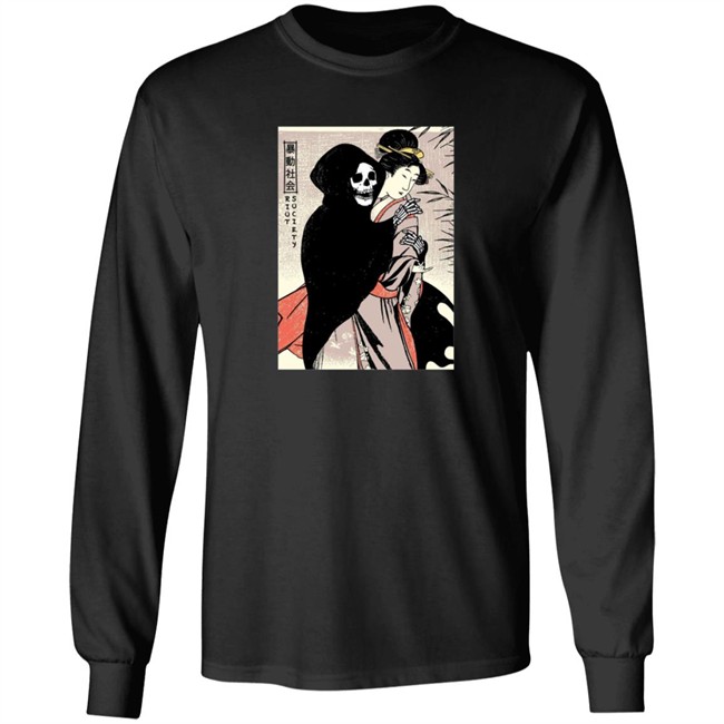 Riot Society Geisha Dance With Death Mens T Shirt Riot Society Geisha Dance With Death Mens T Shirt