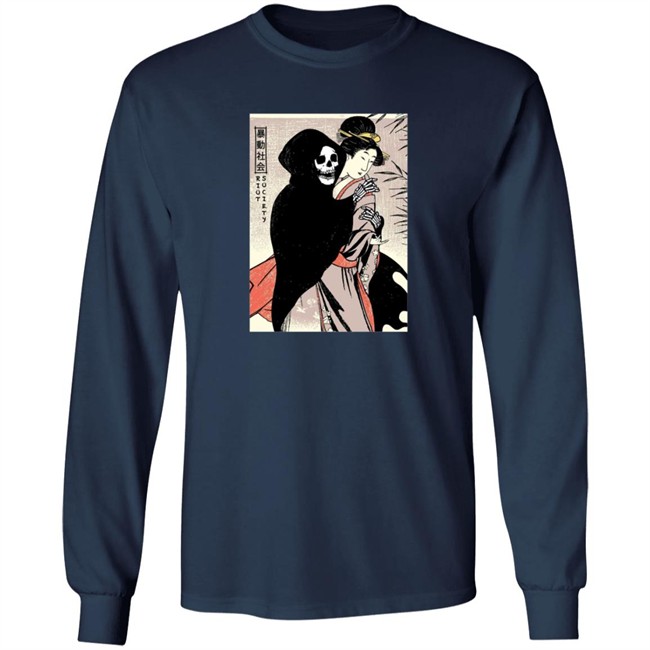 Riot Society Geisha Dance With Death Mens T Shirt Riot Society Geisha Dance With Death Mens T Shirt